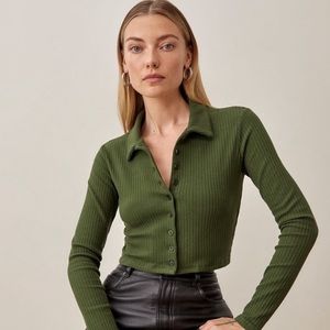 Reformation Lance Button Down Knit